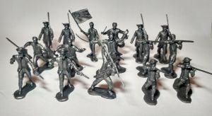 Toy soldiers American War of Independence. Colonial militia - 16 psc