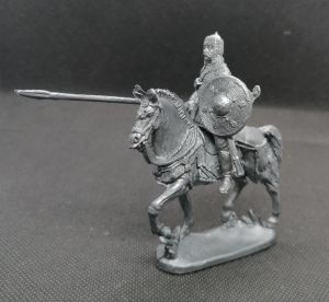 Mounted Russian Warrior №12 with a removable spear and a round shield