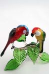   Фигурка из стекла "Композиция попугаи ара"