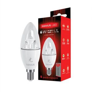 LED-421 C37 CL-C 6W 3000K 220V,Cветодиодное освещение