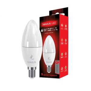 LED-423 C37 CL-F 6W 3000K 220V,Cветодиодное освещение