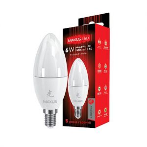 LED-424 C37 CL-F 6W 5000K 220V,Cветодиодное освещение