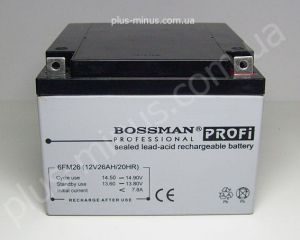 Аккумулятор Bossman profi 12V 26Ah