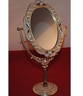 Зеркало настольное металлическое ,зеркало косметическое, подарок женщине