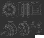 Мотор-колесо 24V 250W одностороннее для инвалидных колясок 12 дюймов