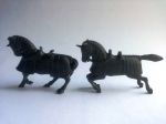 Knight horses 54mm Marx - 2 pieces