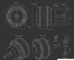 Мотор-колесо 24V 250W одностороннее для инвалидных колясок