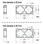 Холдеры 2P - 26.7 мм для аккумуляторов 26650