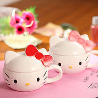 Чашка «Hello Kitty» с крышкой, оригинальные подарки, сувениры