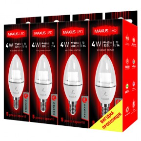 4-LED-330 LED-330 C37 CL-C 4W 5000K 220V, Cветодиодное освещение