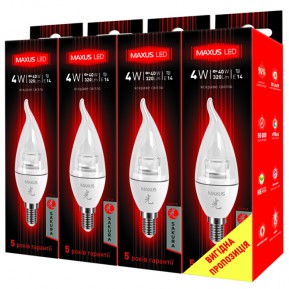 4-LED-332 LED-332 C37 CT-C 4W 5000K 220V, Cветодиодное освещение