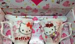 Набор больших чашек «Hello Kitty» с ложечками