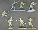 German soldiers of the Luftwaffe field division painted - 7 pcs