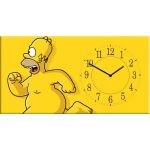 Настенные часы на холсте "Run, Homer, Run"